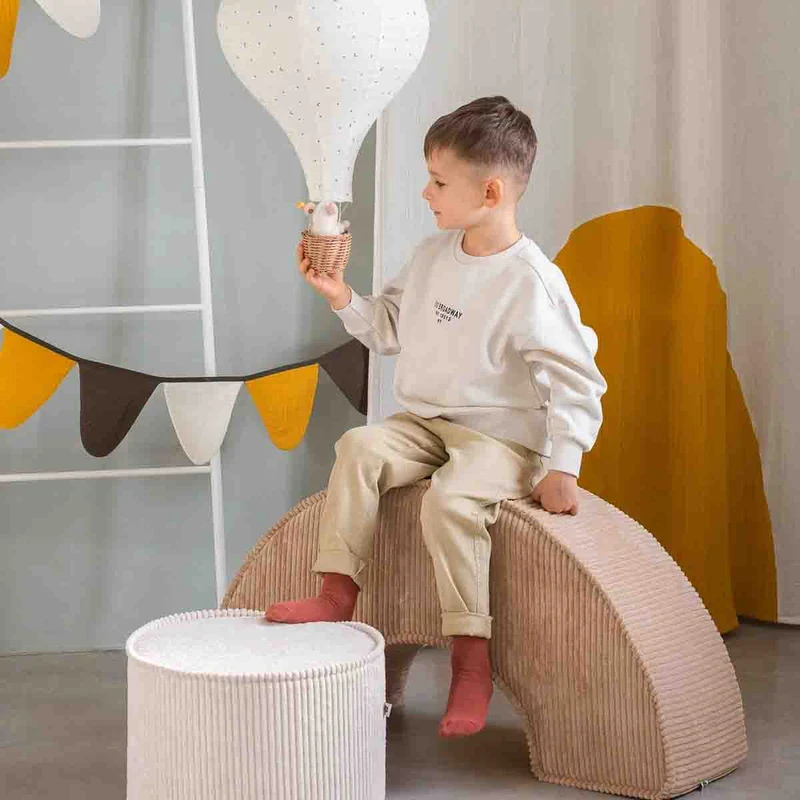POUF MODULABLE - VELOURS CÔTELÉ