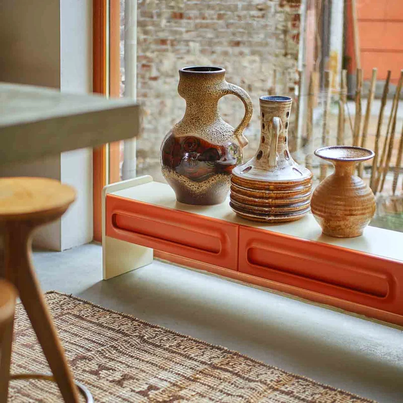 CONSOLE BASSE ORANGE