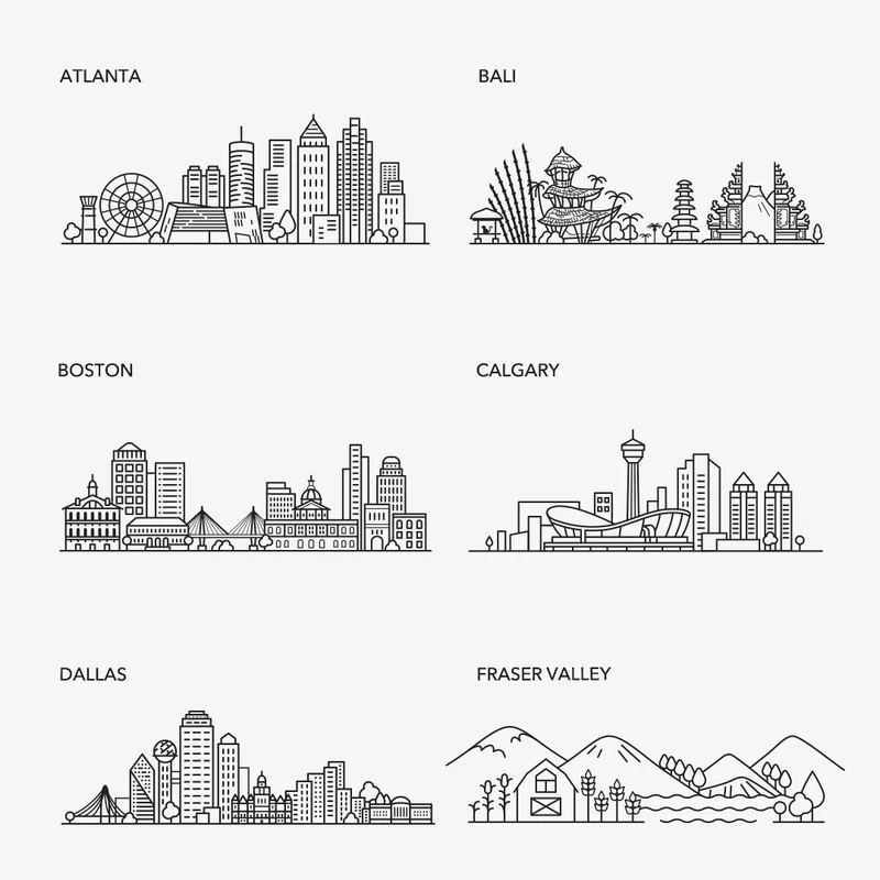 Skyline Coaster Set for Partners