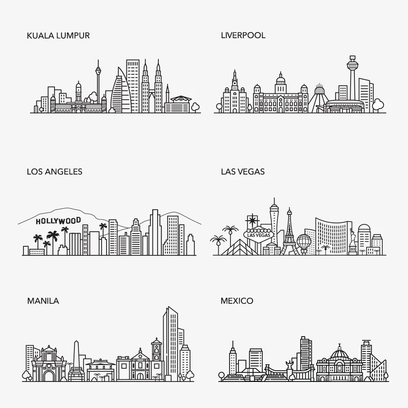 Skyline Coaster Set for Partners