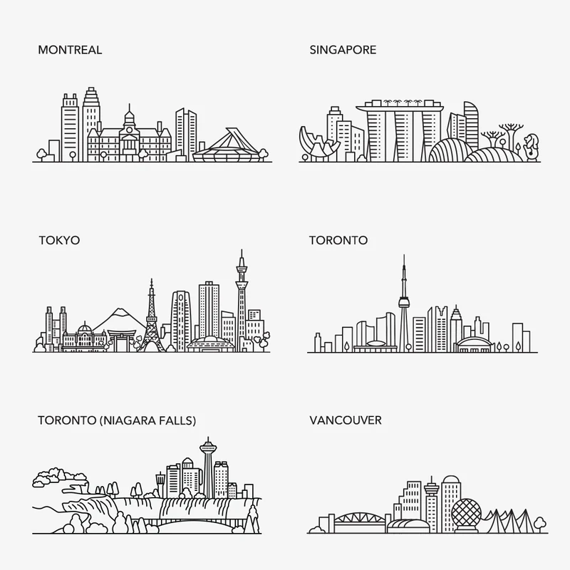 Skyline Coaster Set for Partners