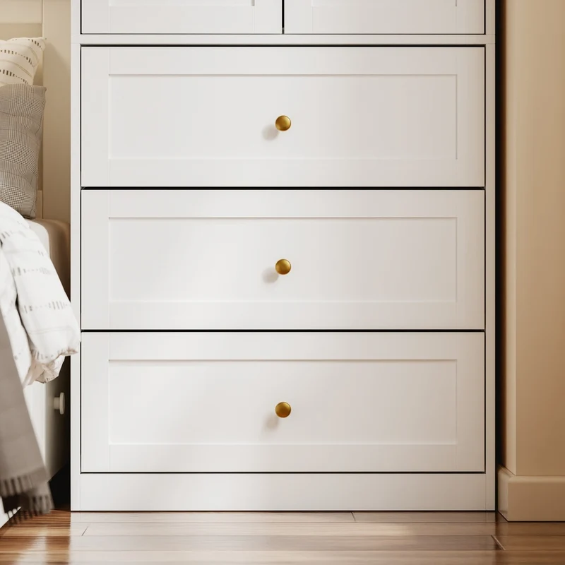 SoBuy KSB04-W Armoire 2 Portes avec 3 Tiroirs et Penderie – Design Moderne Gain de Place – 70×55×187 cm, Blanc et Bois