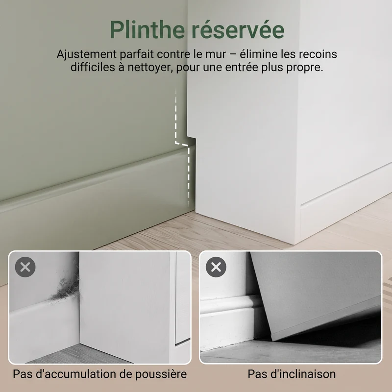 SoBuy FSR224-E-W Meuble à Chaussures Étroit avec LED et 2 Tiroirs – Abattants, 12 Paires – 98×19×120 cm, Blanc