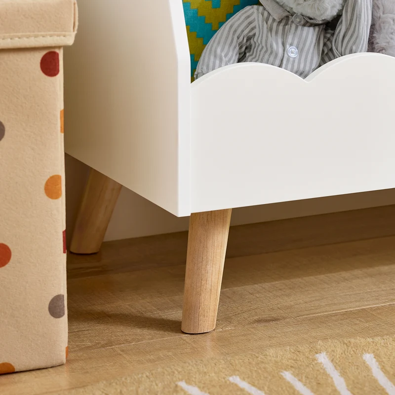 SoBuy KMB100-W Bibliothèque Enfant avec 5 Compartiments Ouverts, pour Chambre d’Enfant, Rangement Optimisé, Design Fonctionnel – L82×P35×H76 cm, Blanc