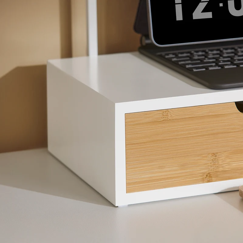 SoBuy BBF11-WN Réhausseur d'écran Support de moniteur écran ergonomique Support