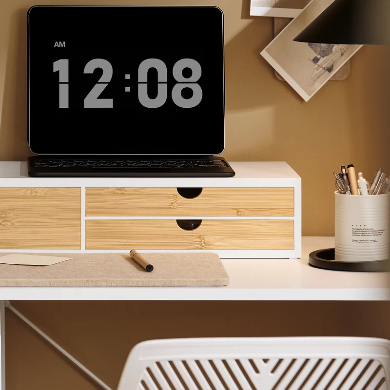 SoBuy BBF11-WN Réhausseur d'écran Support de moniteur écran ergonomique Support