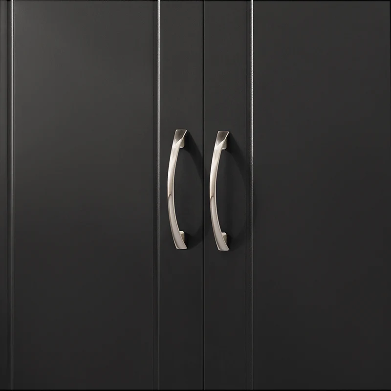 SoBuy FRG231-L-SCH Meuble Haut Suspendu Noir 90 cm avec 3 Portes et Étagère Réglable – MDF E1, Charge 36 kg, Sangle Anti-Basculement
