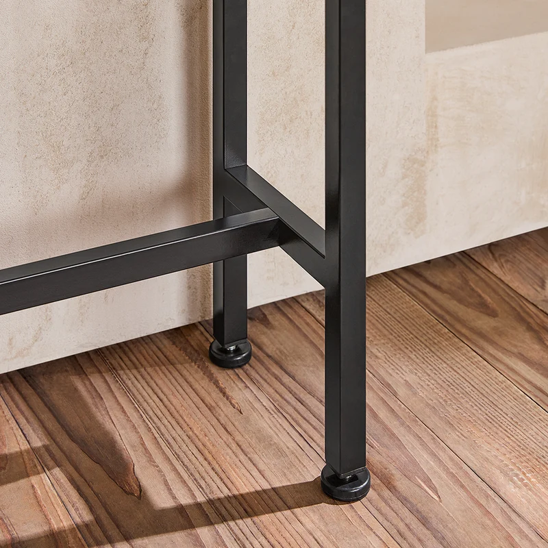 SoBuy FSB19-N Table Console Étroite, Table d'Appoint, Bout de Canapé, Table d’Entrée, Cadre et 4 Pieds en Fer, pour Salon, Entrée, Couloir, Intustriel, L120xP20xH65 cm