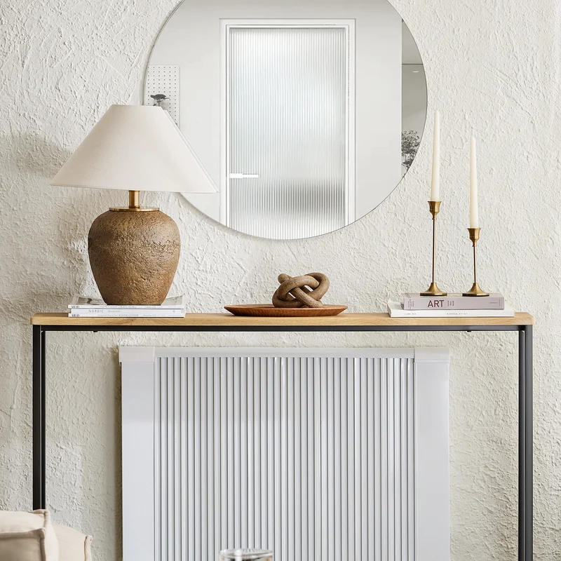 SoBuy FSB19-L-E Table Console Table d'appoint Bout de canapé Table d’entrée Cadre et 4 Pieds en Fer, L120cm x P20cm x H81cm