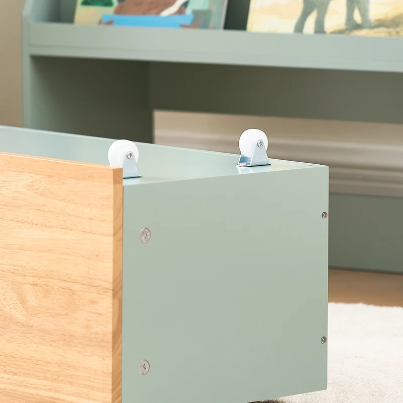 SoBuy KMB95-GR Bibliothèque Enfant Montessori avec Rangement Jouets et Roulettes