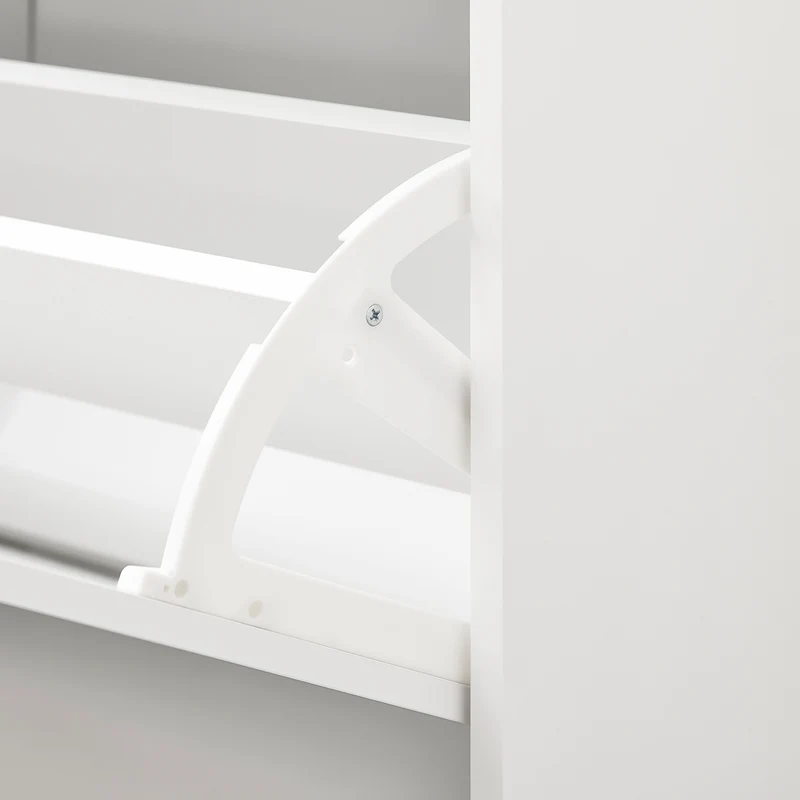 SoBuy FSR151-L-W Banc à Chaussures avec 4 Compartiments et Coussin Confortable, pour Entrée et Couloir, Compact – L105×P24×H52 cm, Charge 250 kg, Bois, Blanc