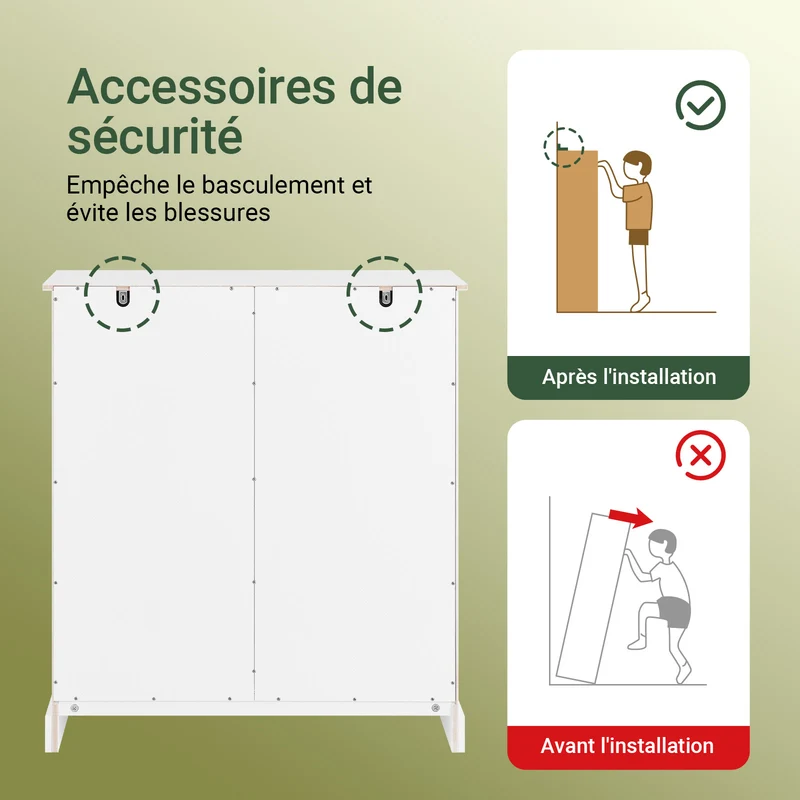 SoBuy BZR208-W Meuble Salle de Bain avec Panier à Linge, 2 Paniers et Tiroirs, pour Salle de Bain et WC, Rangement Optimisé – L79,5×P38×H90 cm, Bois, Blanc