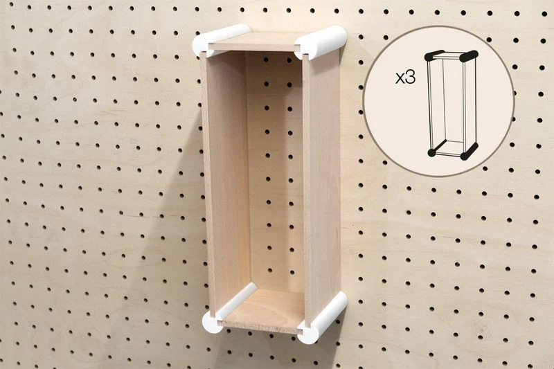 Kit de rangement XL pour pegboard – casiers muraux pour grands objets