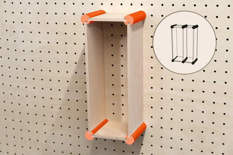 Kit de rangement XL pour pegboard – casiers muraux pour grands objets
