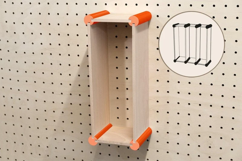 Kit de rangement XL pour pegboard – casiers muraux pour grands objets