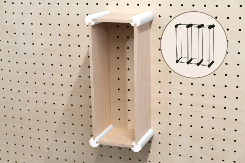 Kit de rangement XL pour pegboard – casiers muraux pour grands objets