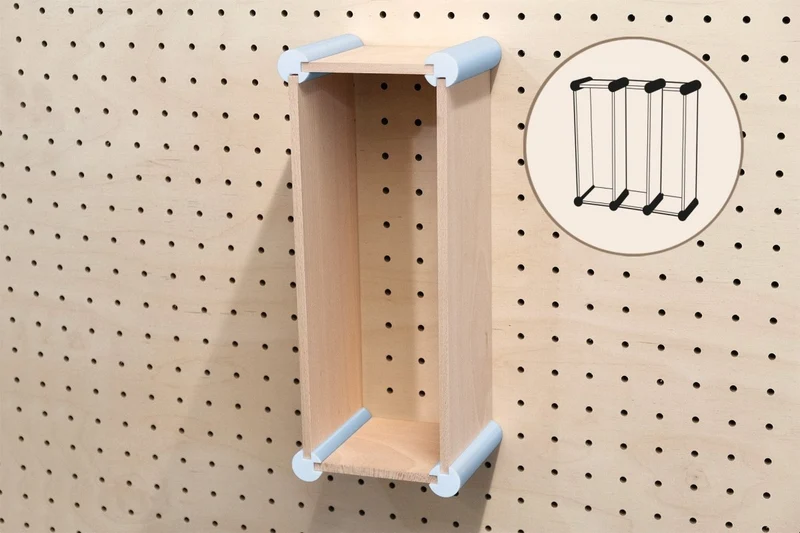 Kit de rangement XL pour pegboard – casiers muraux pour grands objets