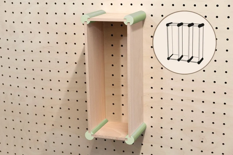Kit de rangement XL pour pegboard – casiers muraux pour grands objets