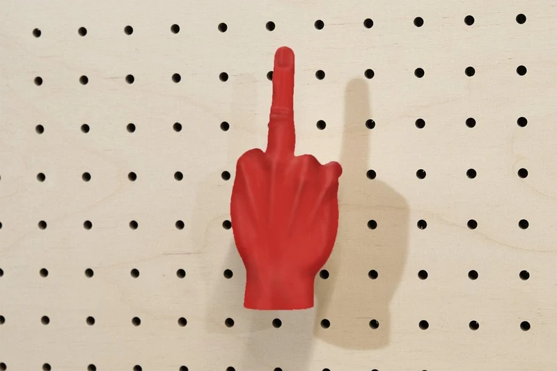 Patère main déco en impression 3D – crochet mural design pour pegboard