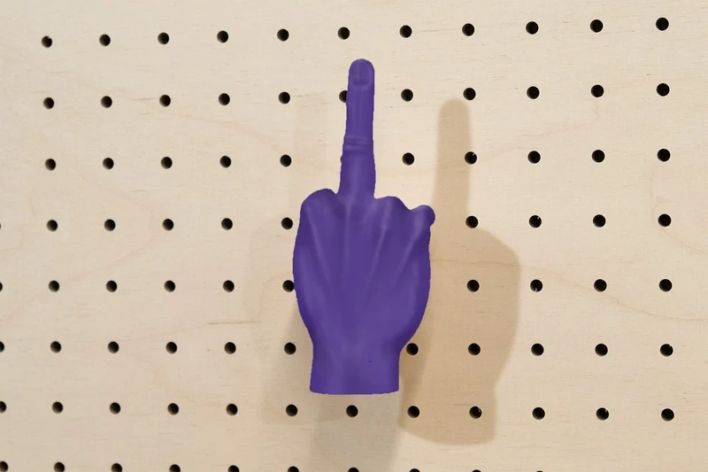 Patère main déco en impression 3D – crochet mural design pour pegboard