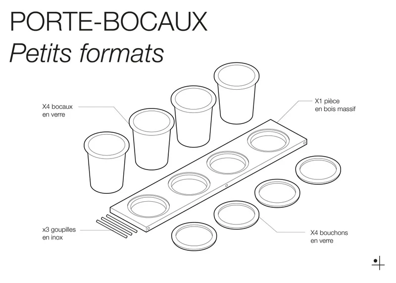 Porte-bocaux pour pegboard – étagère à épices et perles murale