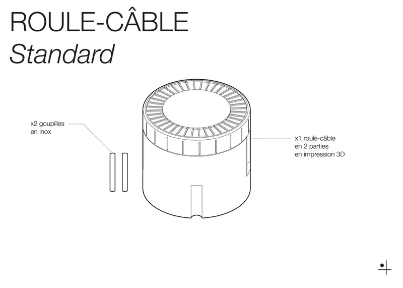 Enrouleur de câble pour pegboard – range-câble mural panneau perforé