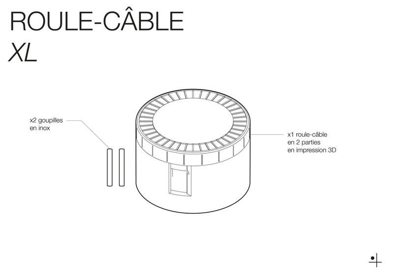 Enrouleur de câble pour pegboard – range-câble mural panneau perforé