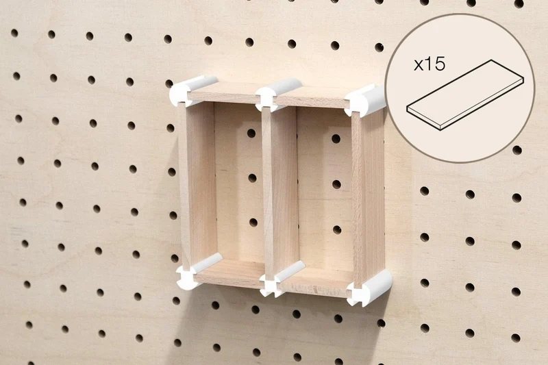 Kit rangement maquillage pour pegboard – organiseur mural panneau perforé