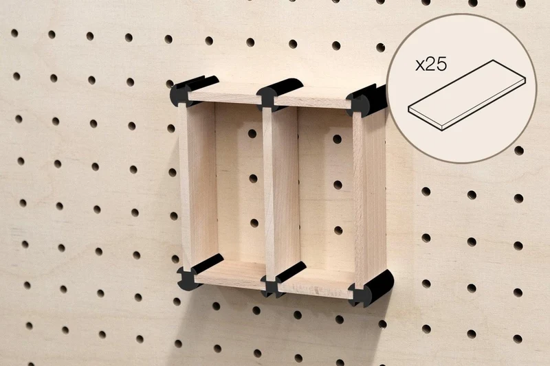 Kit rangement maquillage pour pegboard – organiseur mural panneau perforé