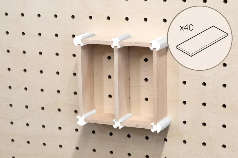 Kit rangement maquillage pour pegboard – organiseur mural panneau perforé