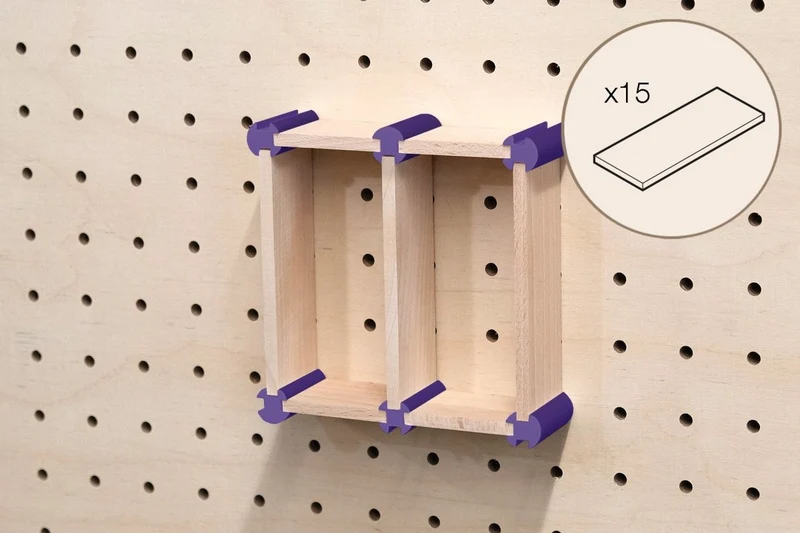 Kit rangement maquillage pour pegboard – organiseur mural panneau perforé