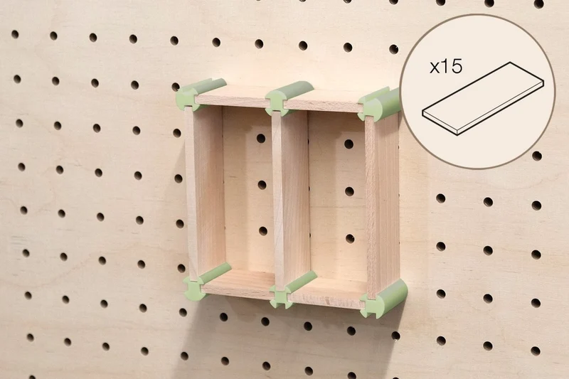 Kit rangement maquillage pour pegboard – organiseur mural panneau perforé