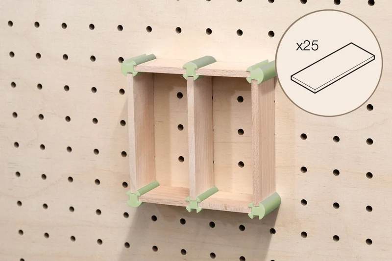Kit rangement maquillage pour pegboard – organiseur mural panneau perforé
