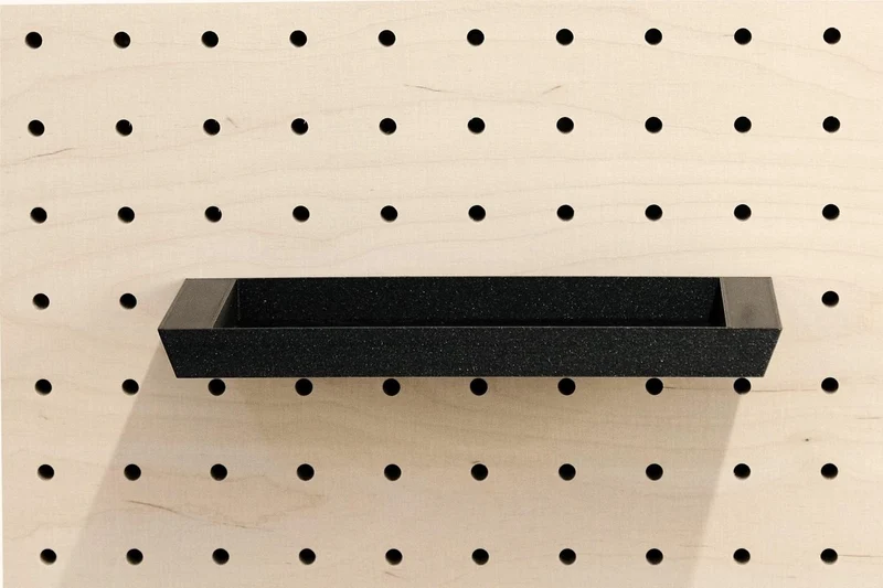 Plateau vide-poche flottant pour pegboard – étagère murale panneau perforé
