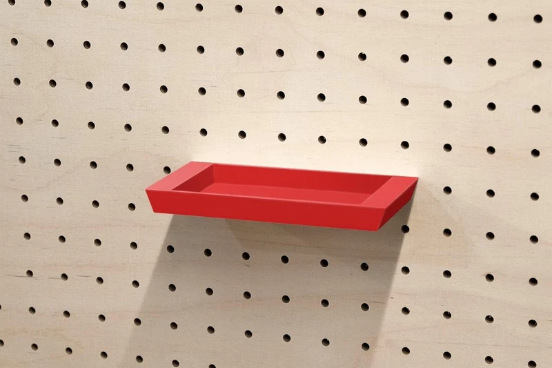 Plateau vide-poche flottant pour pegboard – étagère murale panneau perforé