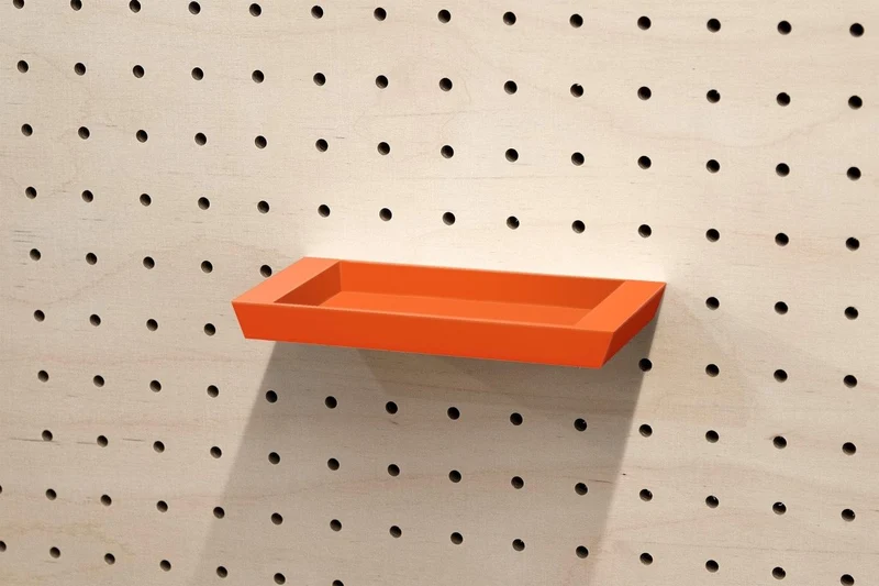 Plateau vide-poche flottant pour pegboard – étagère murale panneau perforé