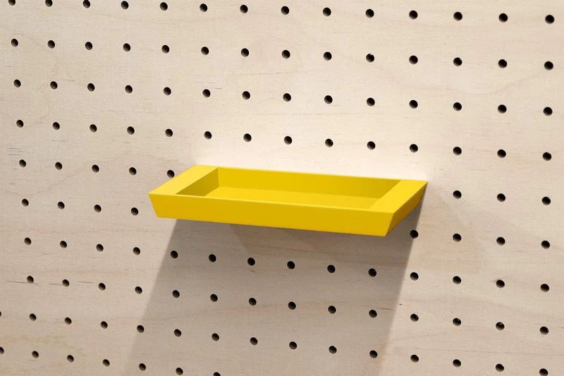 Plateau vide-poche flottant pour pegboard – étagère murale panneau perforé