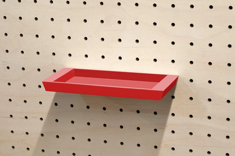 Plateau vide-poche flottant pour pegboard – étagère murale panneau perforé