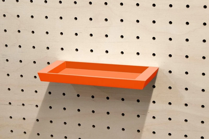 Plateau vide-poche flottant pour pegboard – étagère murale panneau perforé