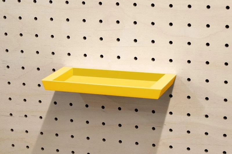 Plateau vide-poche flottant pour pegboard – étagère murale panneau perforé