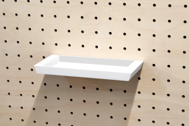 Plateau vide-poche flottant pour pegboard – étagère murale panneau perforé