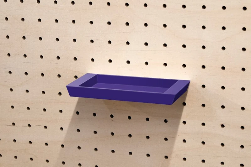 Plateau vide-poche flottant pour pegboard – étagère murale panneau perforé