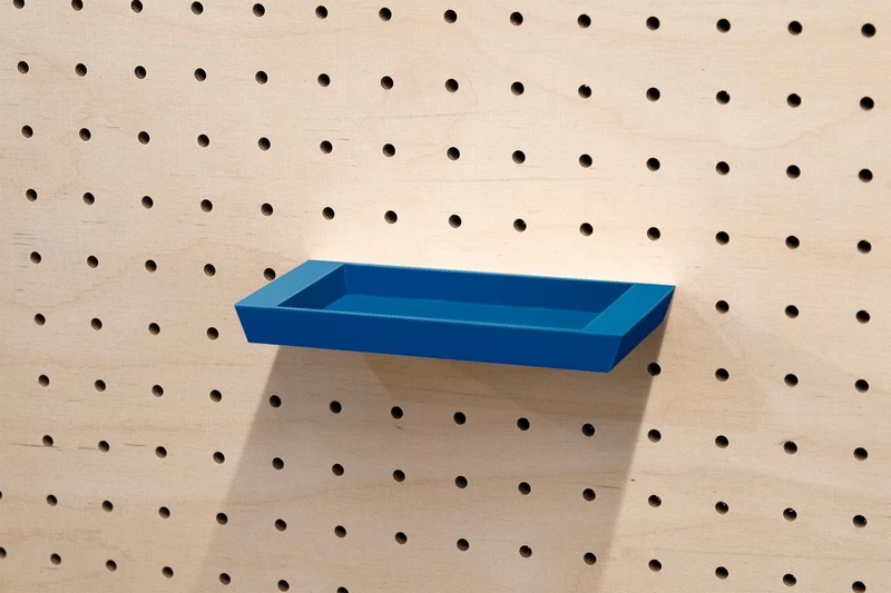 Plateau vide-poche flottant pour pegboard – étagère murale panneau perforé