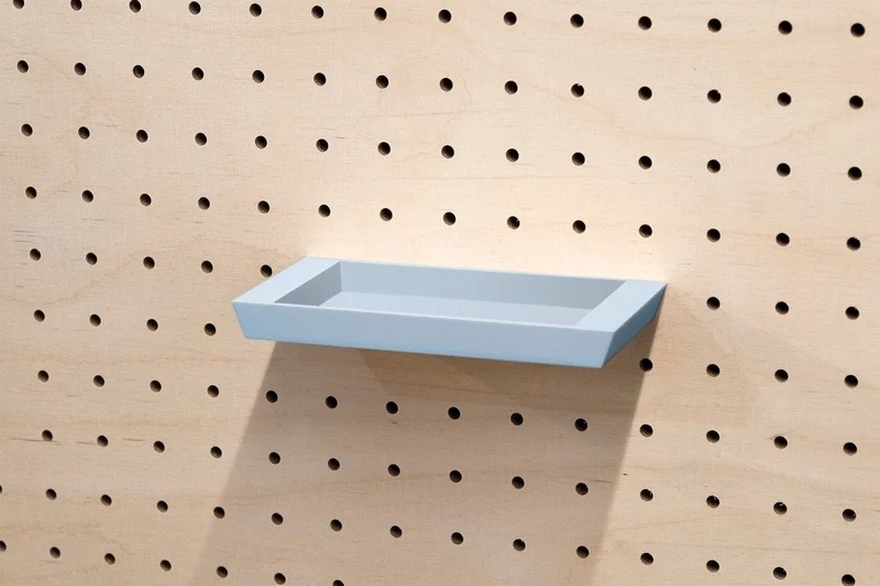Plateau vide-poche flottant pour pegboard – étagère murale panneau perforé