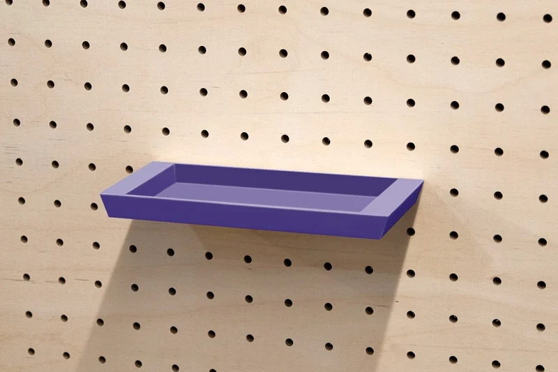 Plateau vide-poche flottant pour pegboard – étagère murale panneau perforé