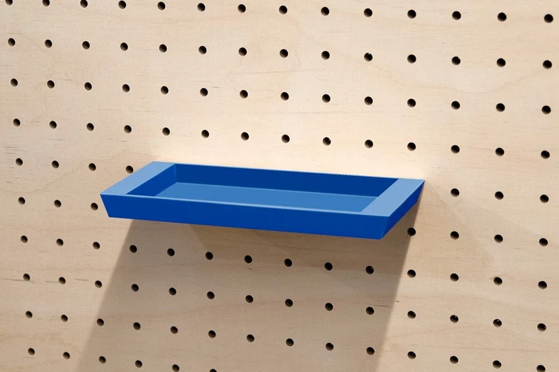 Plateau vide-poche flottant pour pegboard – étagère murale panneau perforé