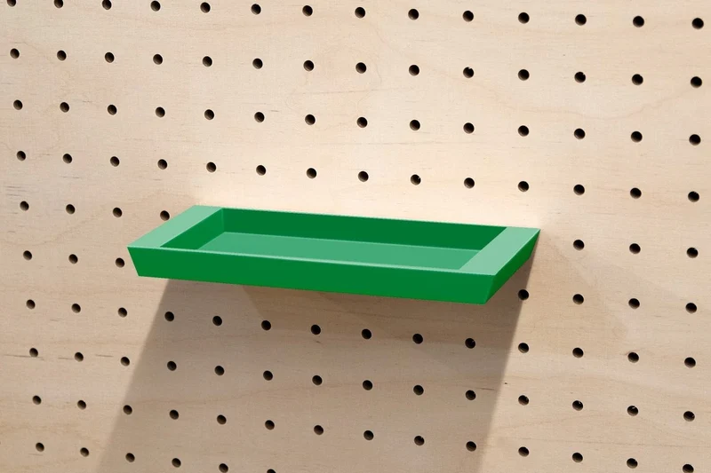 Plateau vide-poche flottant pour pegboard – étagère murale panneau perforé