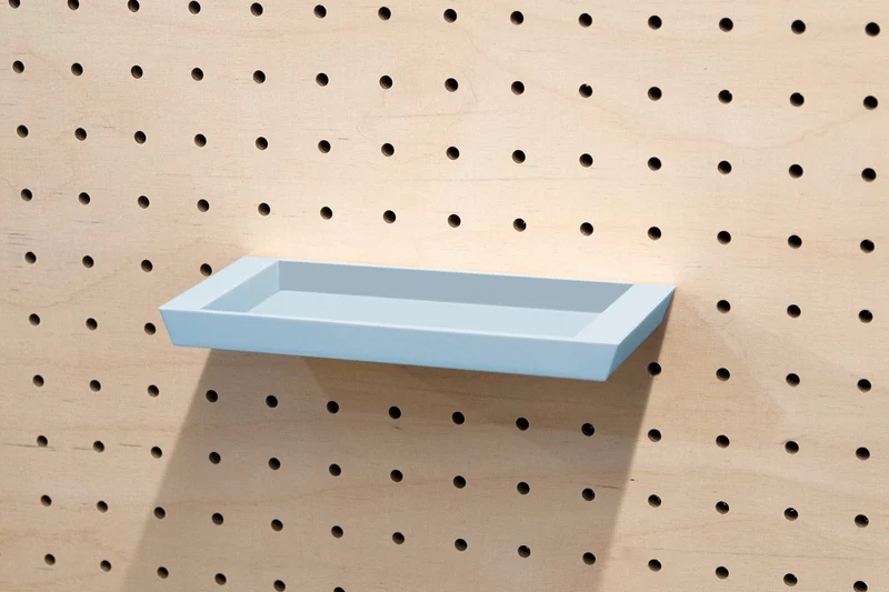 Plateau vide-poche flottant pour pegboard – étagère murale panneau perforé