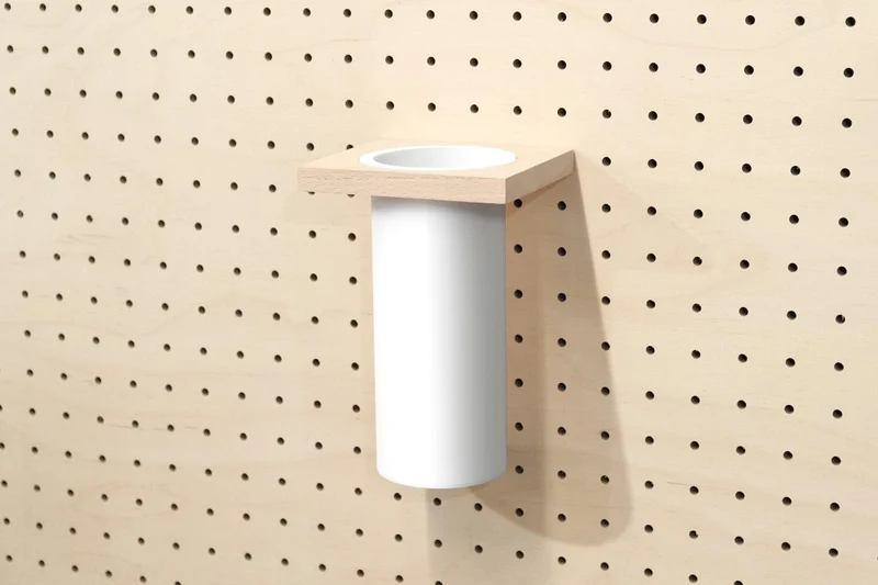 Pot à ustensiles pour pegboard – rangement de cuisine mural panneau perforé