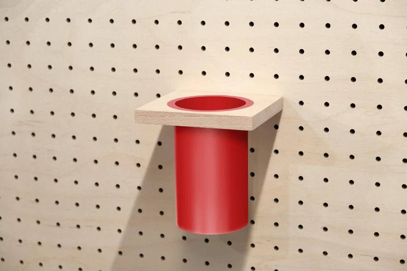 Pot à ustensiles pour pegboard – rangement de cuisine mural panneau perforé